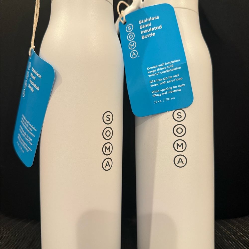 Soma White Stainless Steel Insulated Bottles - Picture 2 of 2